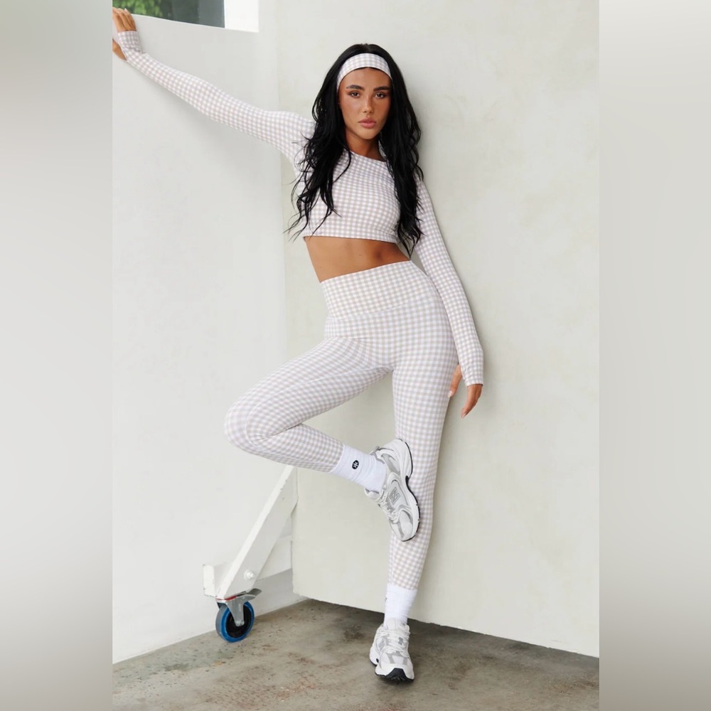 Astoria Beige Gingham TOPS